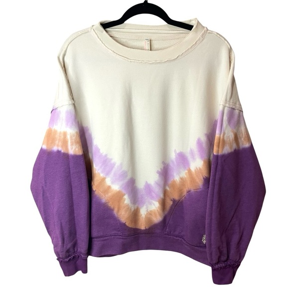 Free People Movement  Sweatshirt Ombre Tie Dye Oversized SZ XS EUC - Picture 2 of 9